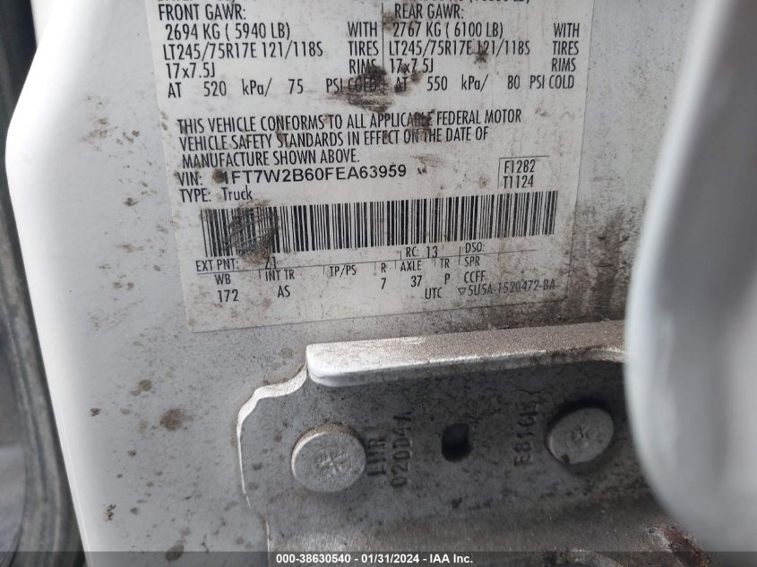 2015 FORD F-250 XL - 1FT7W2B60FEA63959