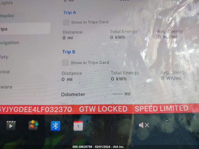 2020 TESLA MODEL Y - 5YJYGDEE4LF032370