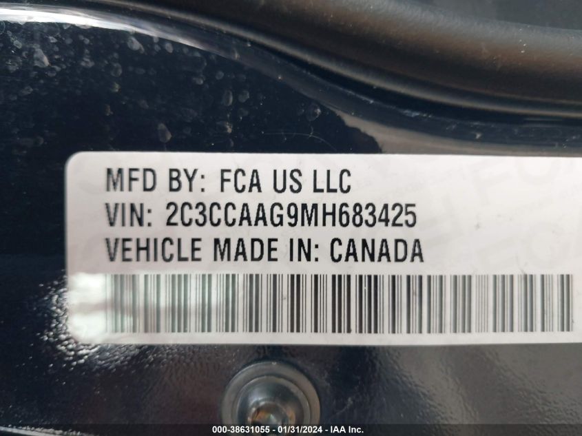 2021 CHRYSLER 300 TOURING L - 2C3CCAAG9MH683425