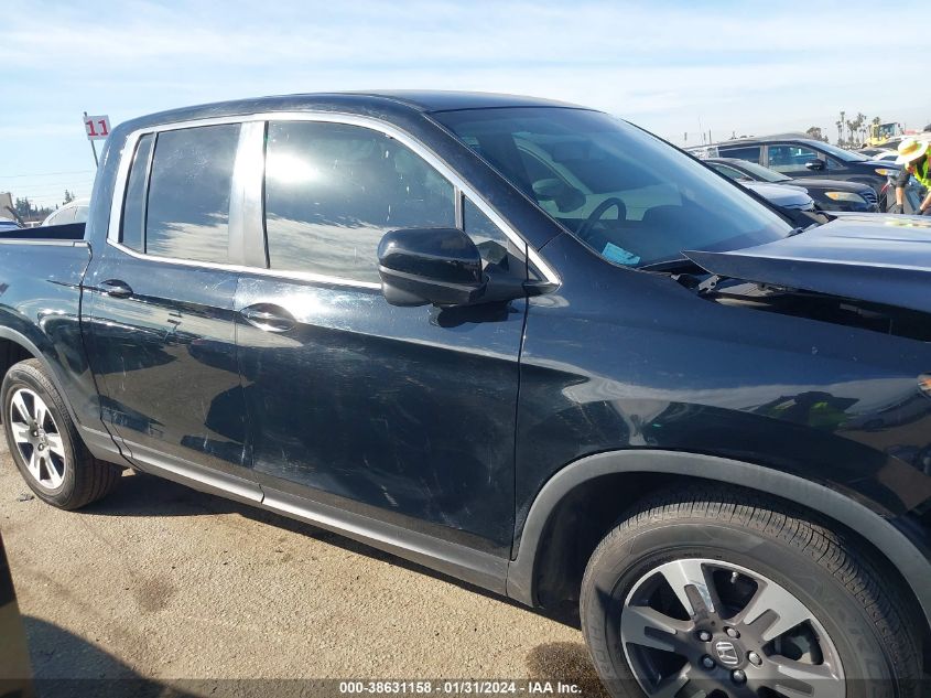 2018 HONDA RIDGELINE RTL-T - 5FPYK2F69JB001808