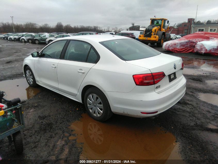 2015 VOLKSWAGEN JETTA 2.0L S - 3VW2K7AJ0FM306301
