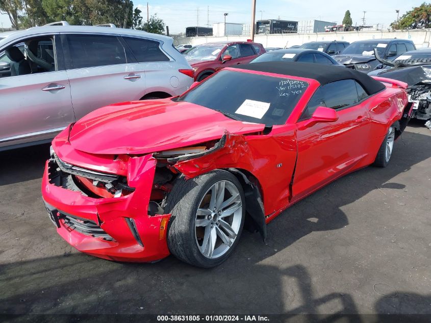 2017 CHEVROLET CAMARO LT - 1G1FD3DSXH0115172