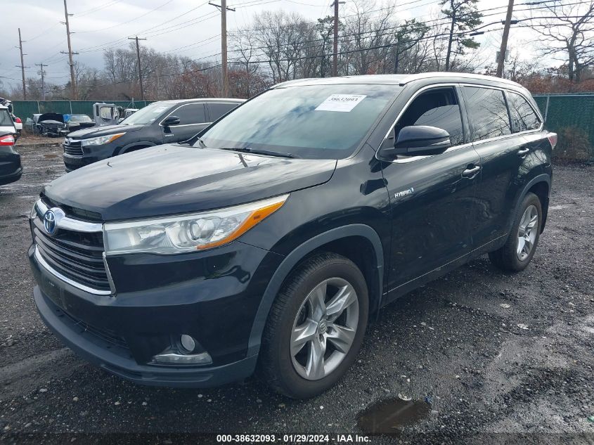 2015 TOYOTA HIGHLANDER HYBRID LIMITED 5TDDCRFH7FS013473