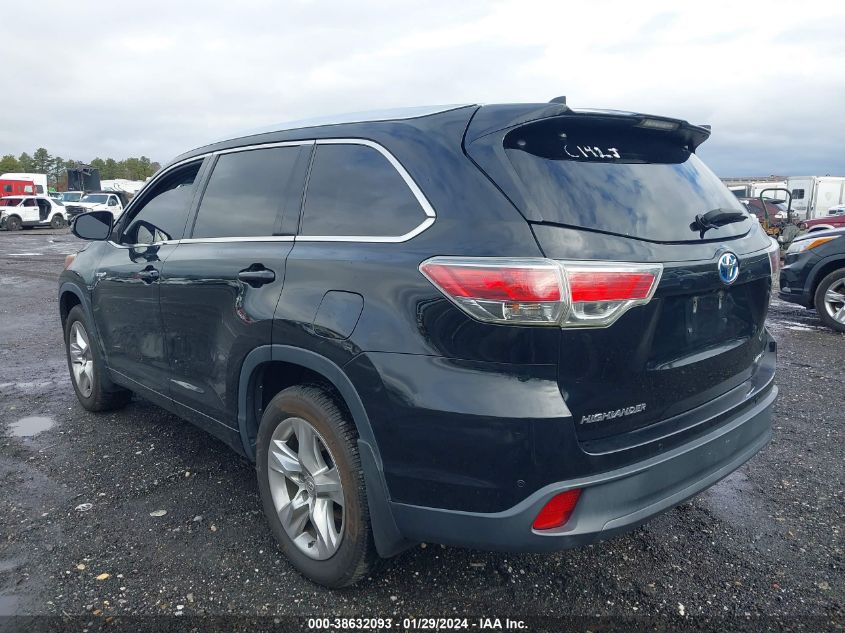 2015 TOYOTA HIGHLANDER HYBRID LIMITED 5TDDCRFH7FS013473