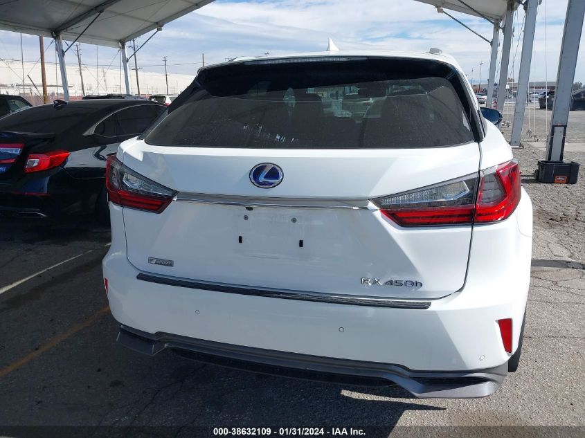 2018 LEXUS RX 450H 450H/BASE/F SPORT - 2T2BGMCA9JC020606