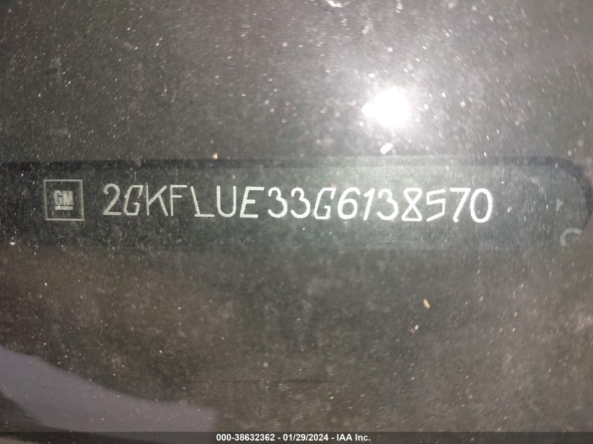 2016 GMC TERRAIN SLT - 2GKFLUE33G6138570