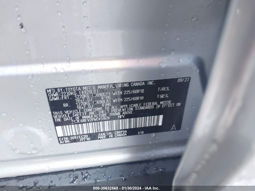 2023 TOYOTA RAV4 XSE HYBRID - 2T3E6RFV2PW045989