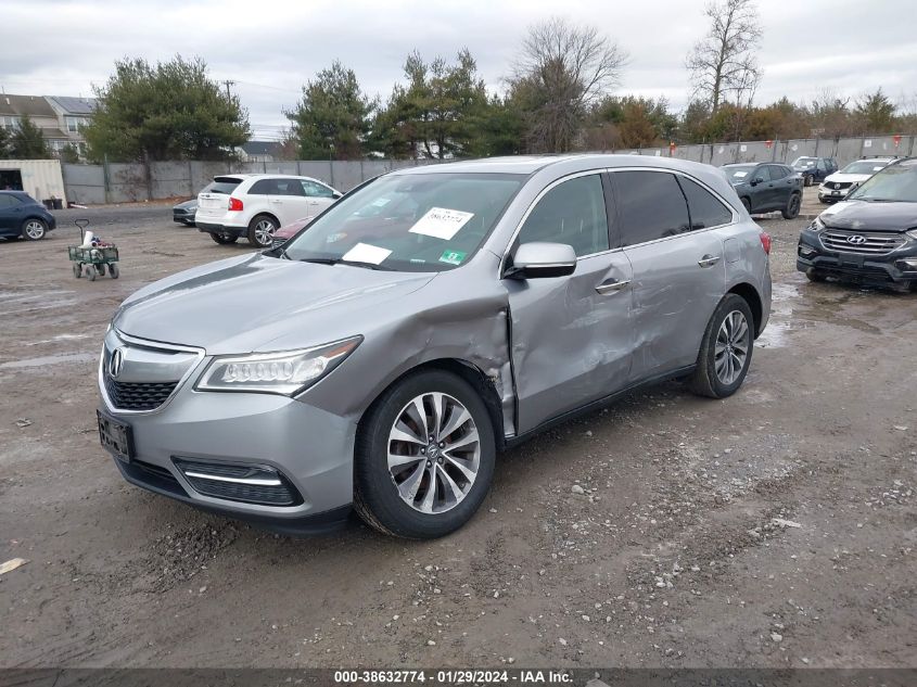2016 ACURA MDX TECH/W/TECH/ACURAWATCH PLUS - 5FRYD4H46GB044164