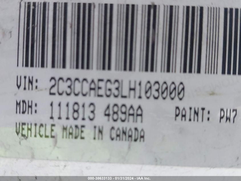 2020 CHRYSLER 300 LIMITED - 2C3CCAEG3LH103000