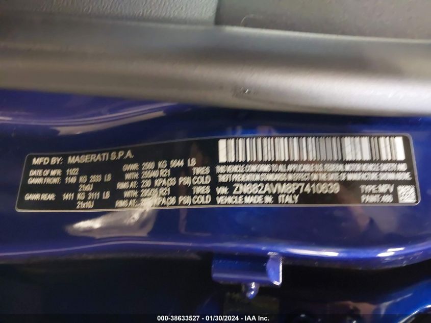 2023 MASERATI GRECALE MODENA ZN682AVM8P7410639