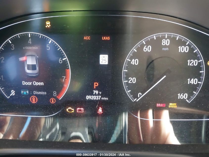 2019 HONDA ACCORD SPORT - 1HGCV1F39KA040940