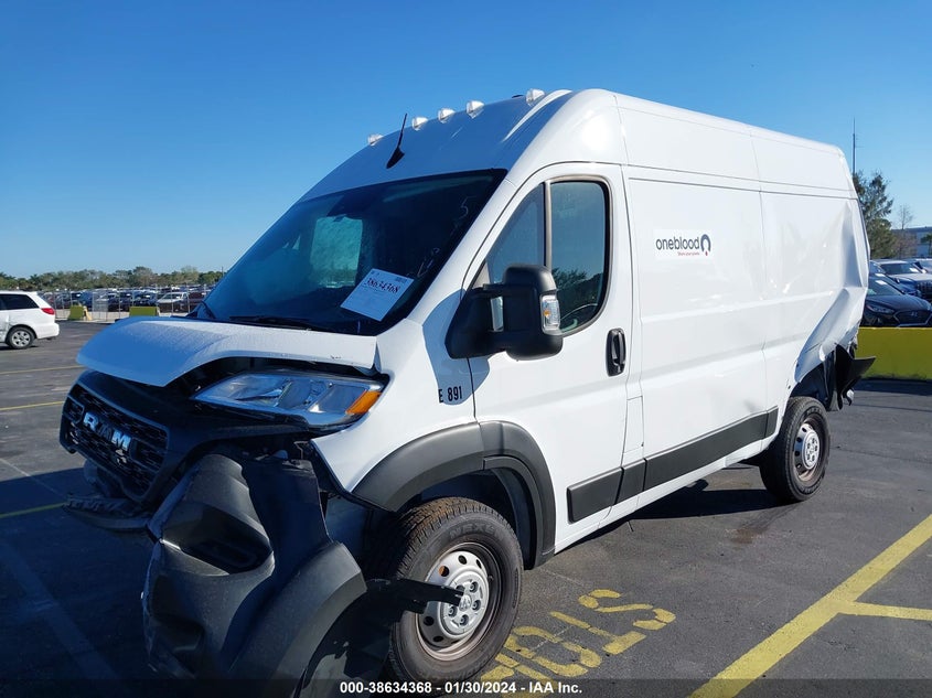 VIN 3C6LRVCG7PE545792 2023 RAM PROMASTER 2500 2500 HIGH