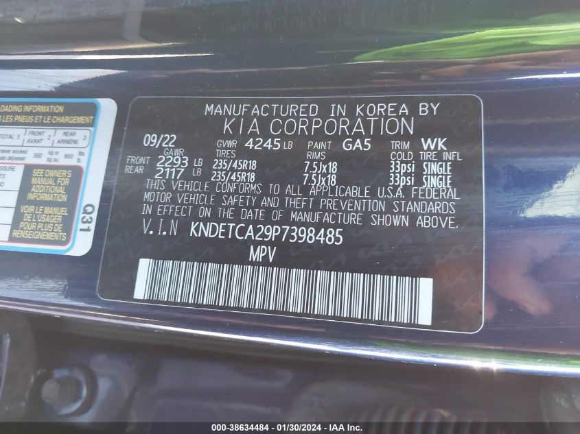 2023 KIA SELTOS SX - KNDETCA29P7398485