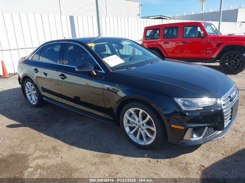 2019 AUDI A4 45 PREMIUM - WAUDNAF42KA096095