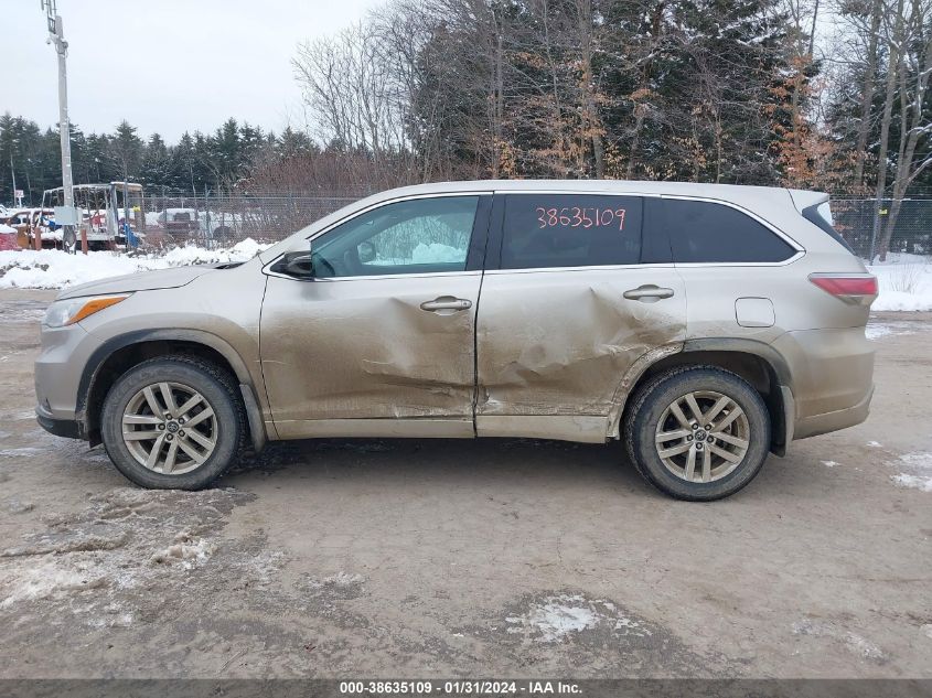2016 TOYOTA HIGHLANDER LE V6 - 5TDBKRFH6GS276730