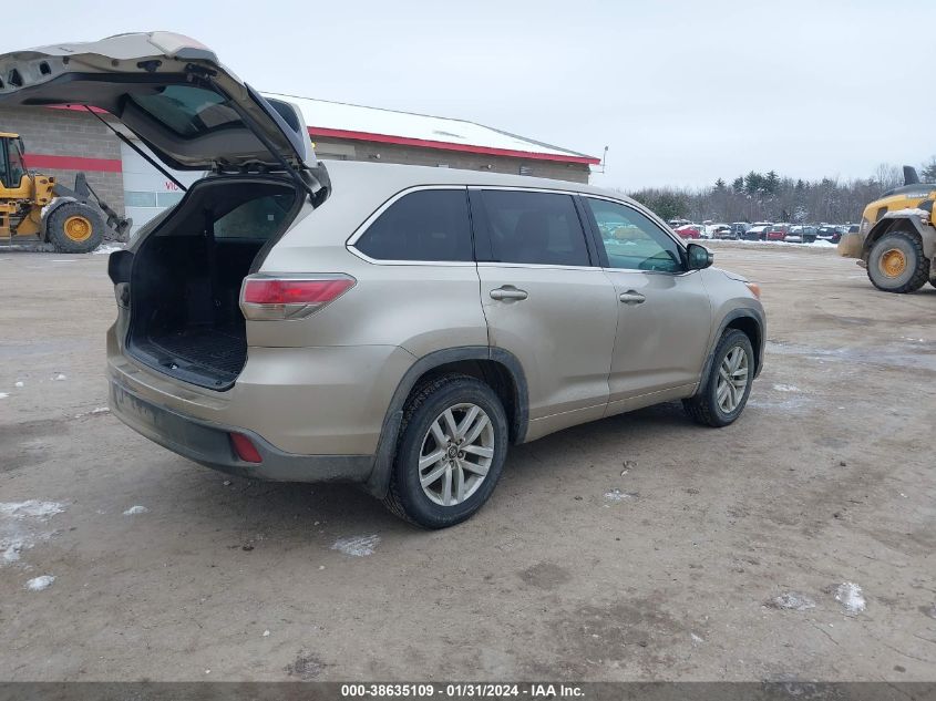 2016 TOYOTA HIGHLANDER LE V6 - 5TDBKRFH6GS276730