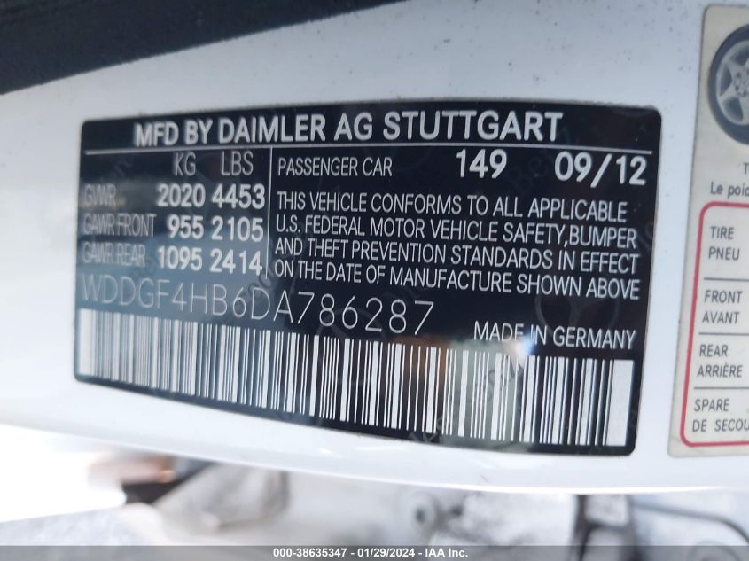 2013 MERCEDES-BENZ C 250 LUXURY/SPORT - WDDGF4HB6DA786287