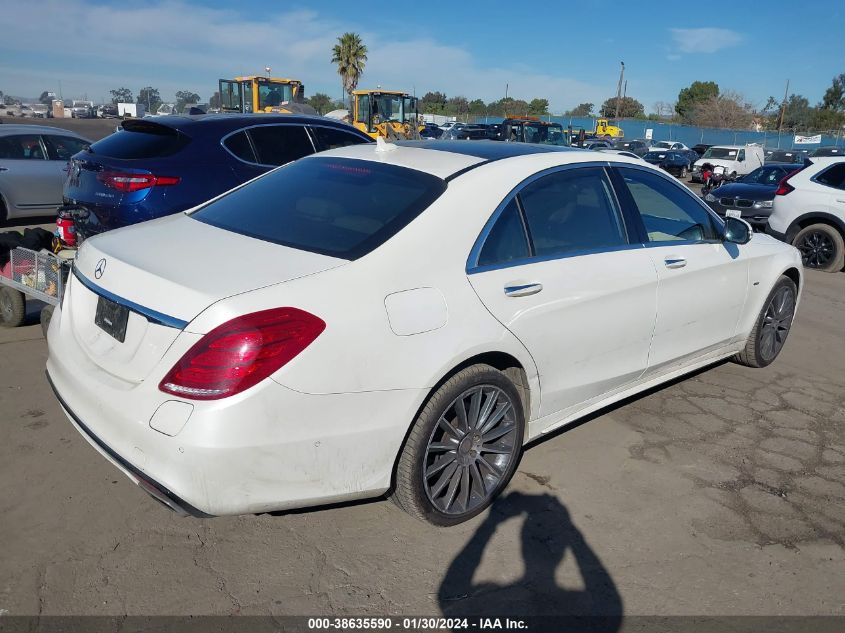 2016 MERCEDES-BENZ S 550 PLUG-IN HYBRID - WDDUG6DB0GA267435