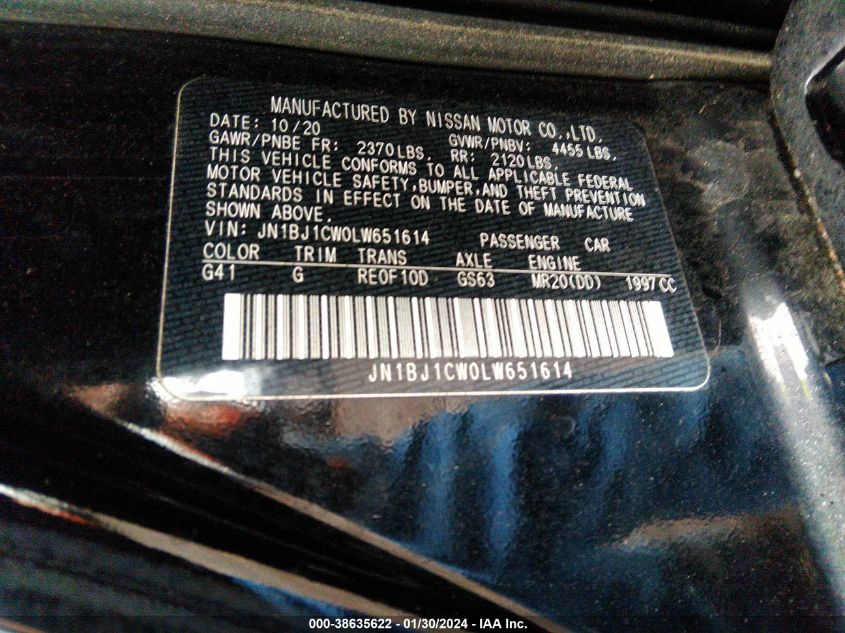 2020 NISSAN ROGUE SPORT S/SV/SL - JN1BJ1CW0LW651614