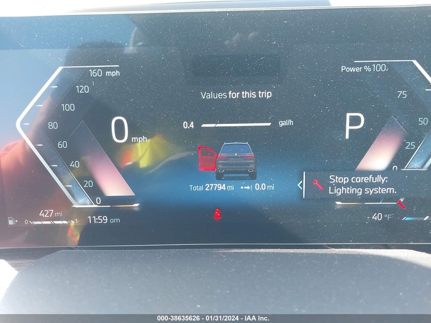 VIN 5UX23EM01P9N81570 2023 BMW X7 XDRIVE40I