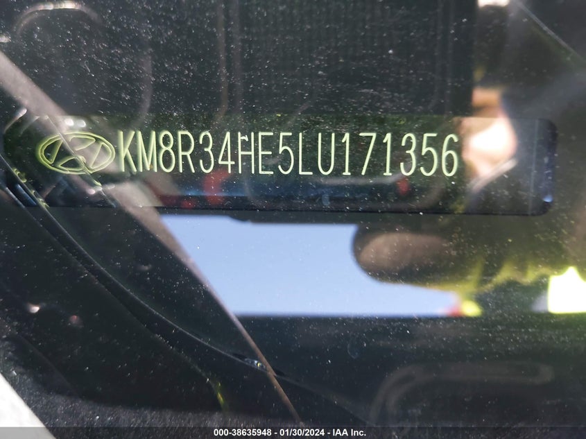 VIN KM8R34HE5LU171356 2020 HYUNDAI PALISADE SEL