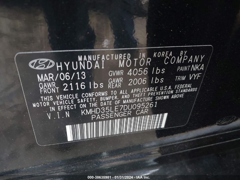 2013 HYUNDAI ELANTRA GT - KMHD35LE7DU095261
