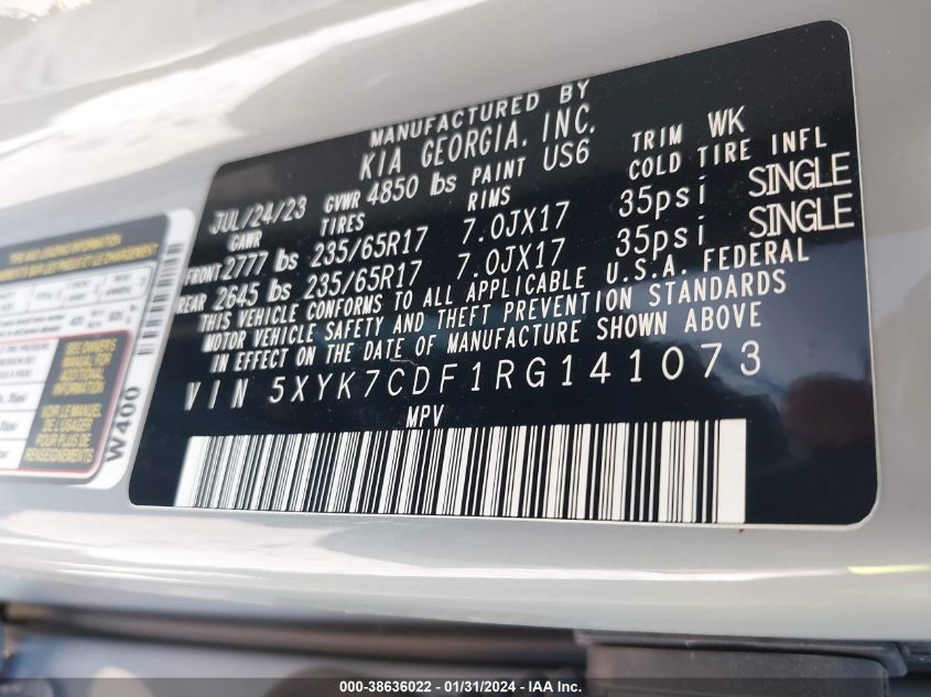 2024 KIA SPORTAGE X-PRO PRESTIGE - 5XYK7CDF1RG141073