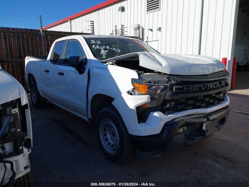 2022 CHEVROLET SILVERADO 1500 4WD DOUBLE CAB STANDARD BED WT - 1GCRDAEKXNZ535027