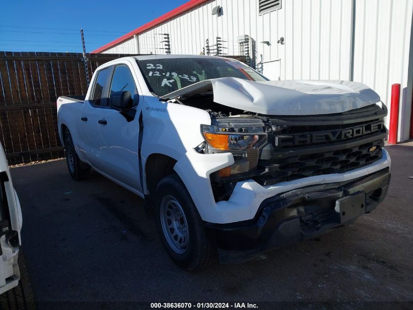 2022 CHEVROLET SILVERADO 1500 4WD DOUBLE CAB STANDARD BED WT - 1GCRDAEKXNZ535027