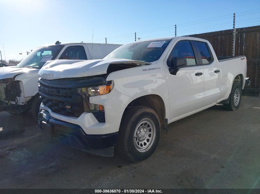 2022 CHEVROLET SILVERADO 1500 4WD DOUBLE CAB STANDARD BED WT - 1GCRDAEKXNZ535027