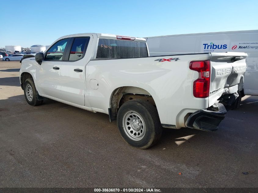 2022 CHEVROLET SILVERADO 1500 4WD DOUBLE CAB STANDARD BED WT - 1GCRDAEKXNZ535027