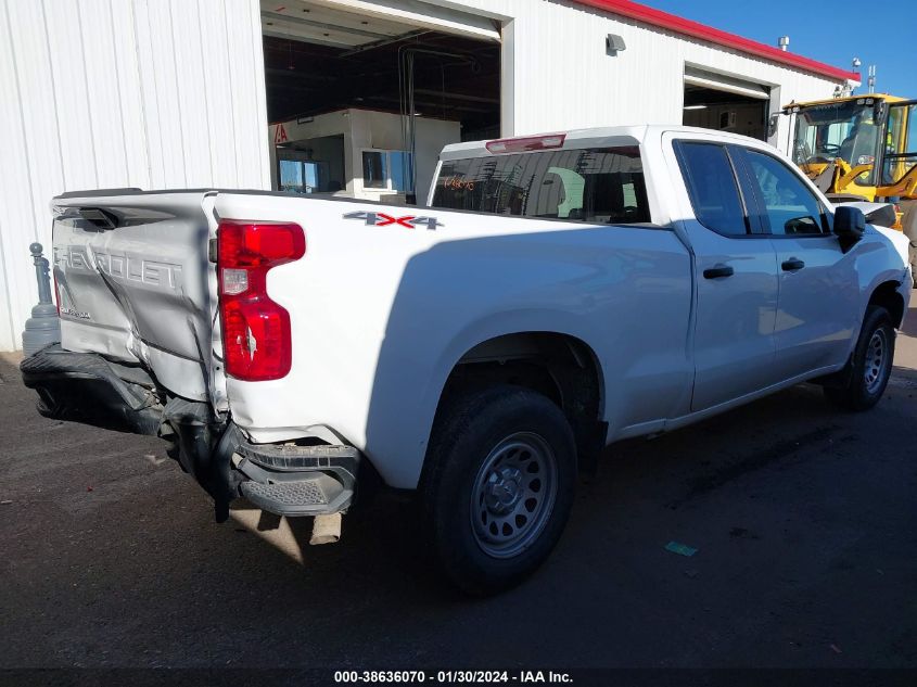 2022 CHEVROLET SILVERADO 1500 4WD DOUBLE CAB STANDARD BED WT - 1GCRDAEKXNZ535027