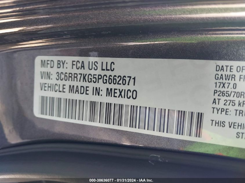 2023 RAM 1500 CLASSIC TRADESMAN  4X4 5'7 BOX - 3C6RR7KG5PG662671