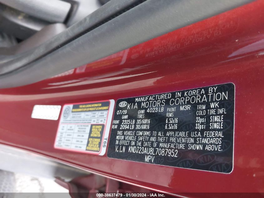 2020 KIA SOUL LX - KNDJ23AU8L7087952