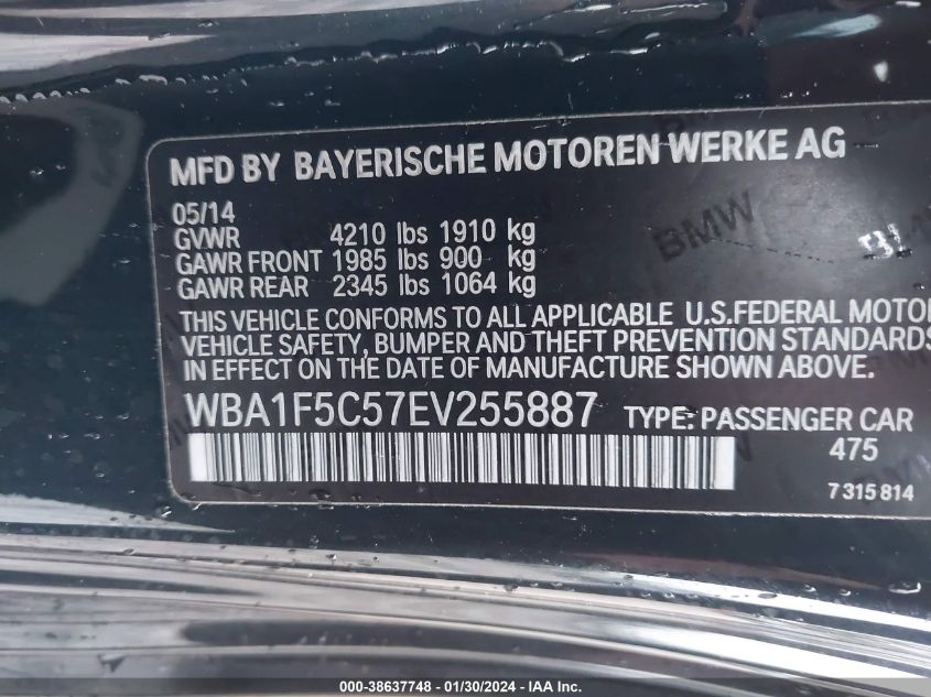 2014 BMW 228I - WBA1F5C57EV255887