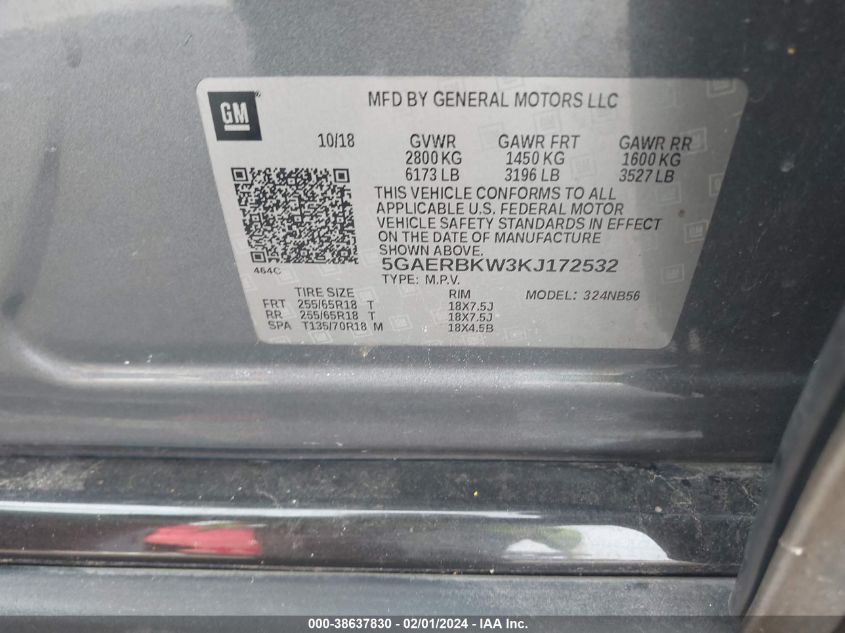 2019 BUICK ENCLAVE ESSENCE - 5GAERBKW3KJ172532