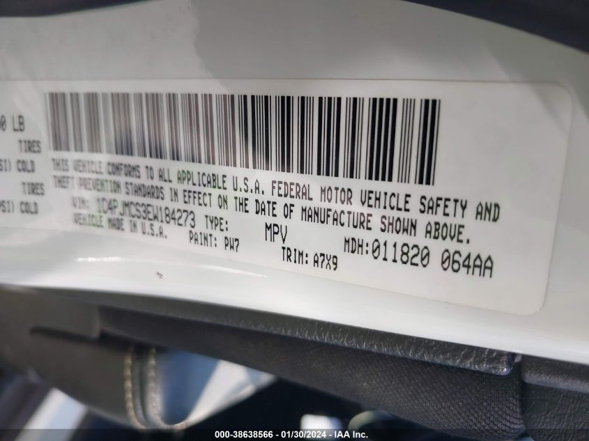 2014 JEEP CHEROKEE LATITUDE - 1C4PJMCS3EW184273