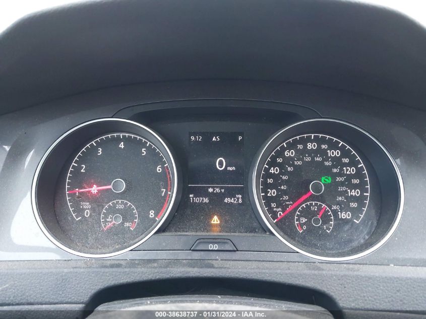 2017 VOLKSWAGEN GOLF ALLTRACK S/SE/SEL - 3VWH17AU0HM538925