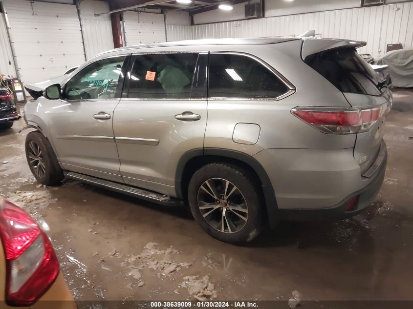 2016 TOYOTA HIGHLANDER XLE V6 - 5TDJKRFH3GS270170