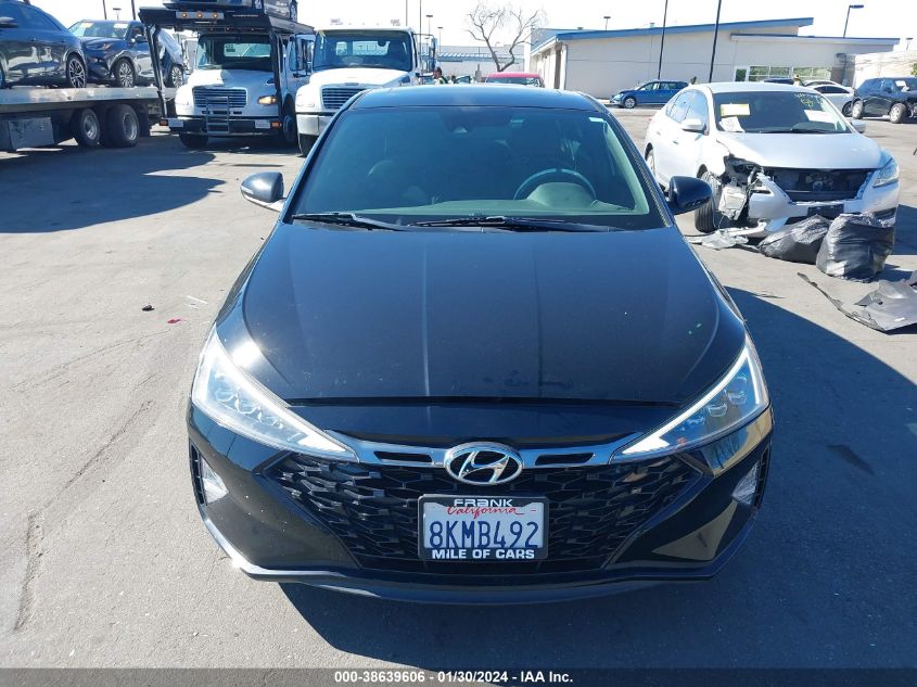 2019 HYUNDAI ELANTRA SPORT - KMHD04LB8KU813082