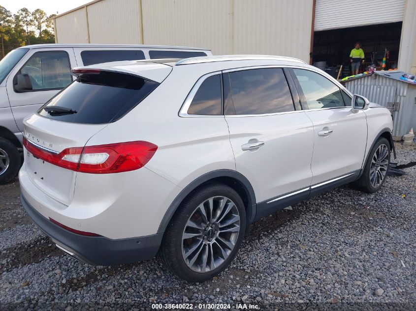 2016 LINCOLN MKX RESERVE - 2LMPJ6LR5GBL22005
