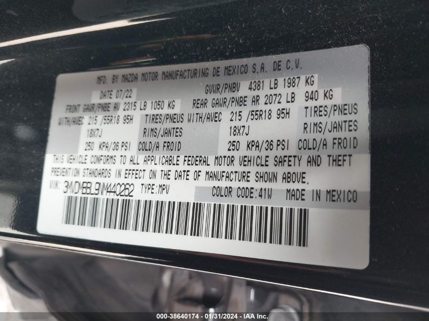2022 MAZDA CX-30 SELECT - 3MVDMBBL9NM440262