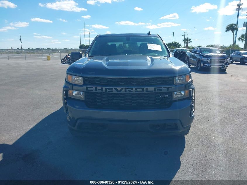 2021 CHEVROLET SILVERADO 1500 2WD  SHORT BED CUSTOM - 1GCPWBEK9MZ295202