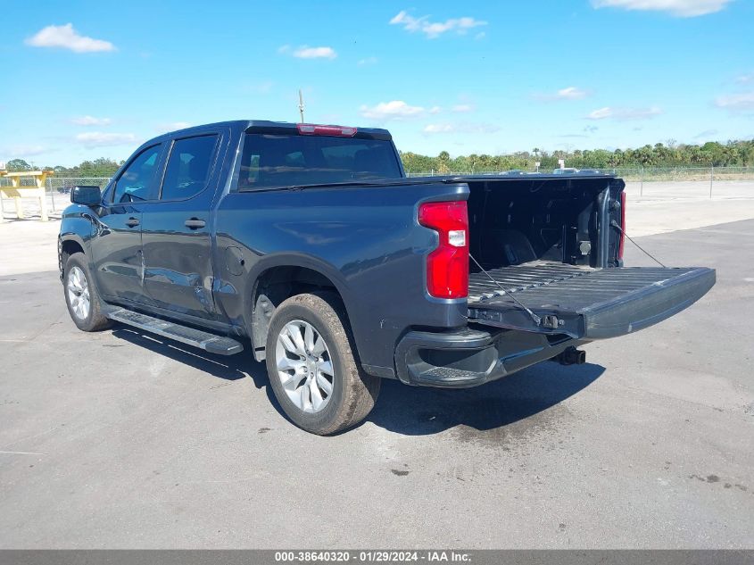 2021 CHEVROLET SILVERADO 1500 2WD  SHORT BED CUSTOM - 1GCPWBEK9MZ295202