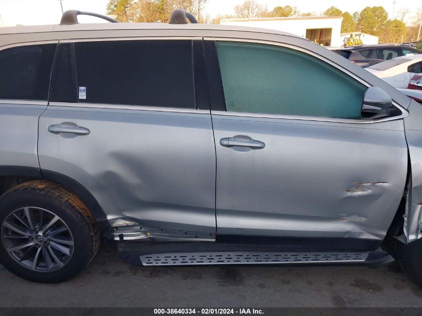 2019 TOYOTA HIGHLANDER SE/XLE - 5TDKZRFH0KS322881