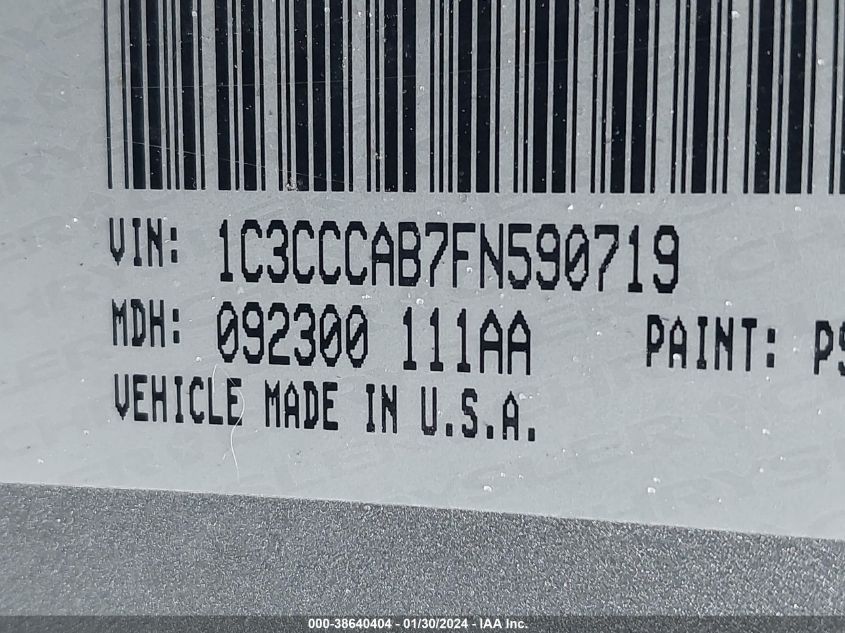 2015 CHRYSLER 200 LIMITED - 1C3CCCAB7FN590719
