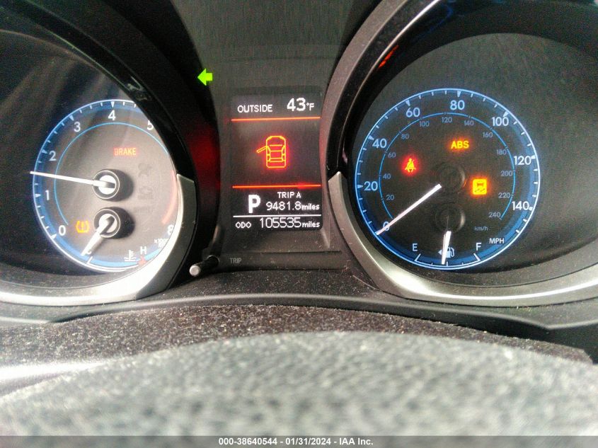 2015 TOYOTA COROLLA S PLUS - 2T1BURHE3FC428273