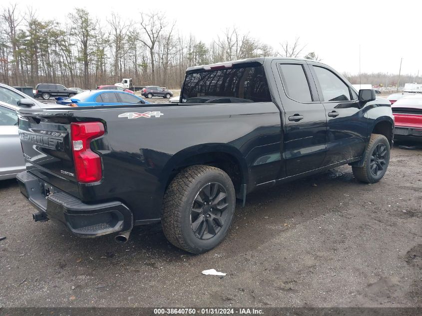 2020 CHEVROLET SILVERADO 1500 4WD DOUBLE CAB STANDARD BED CUSTOM - 1GCRYBEH4LZ229887