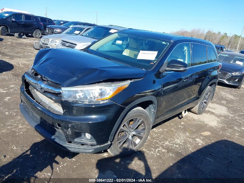 2016 TOYOTA HIGHLANDER XLE V6 - 5TDJKRFH5GS500257