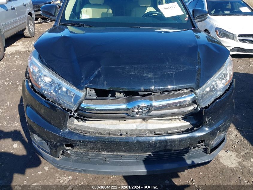 2016 TOYOTA HIGHLANDER XLE V6 - 5TDJKRFH5GS500257